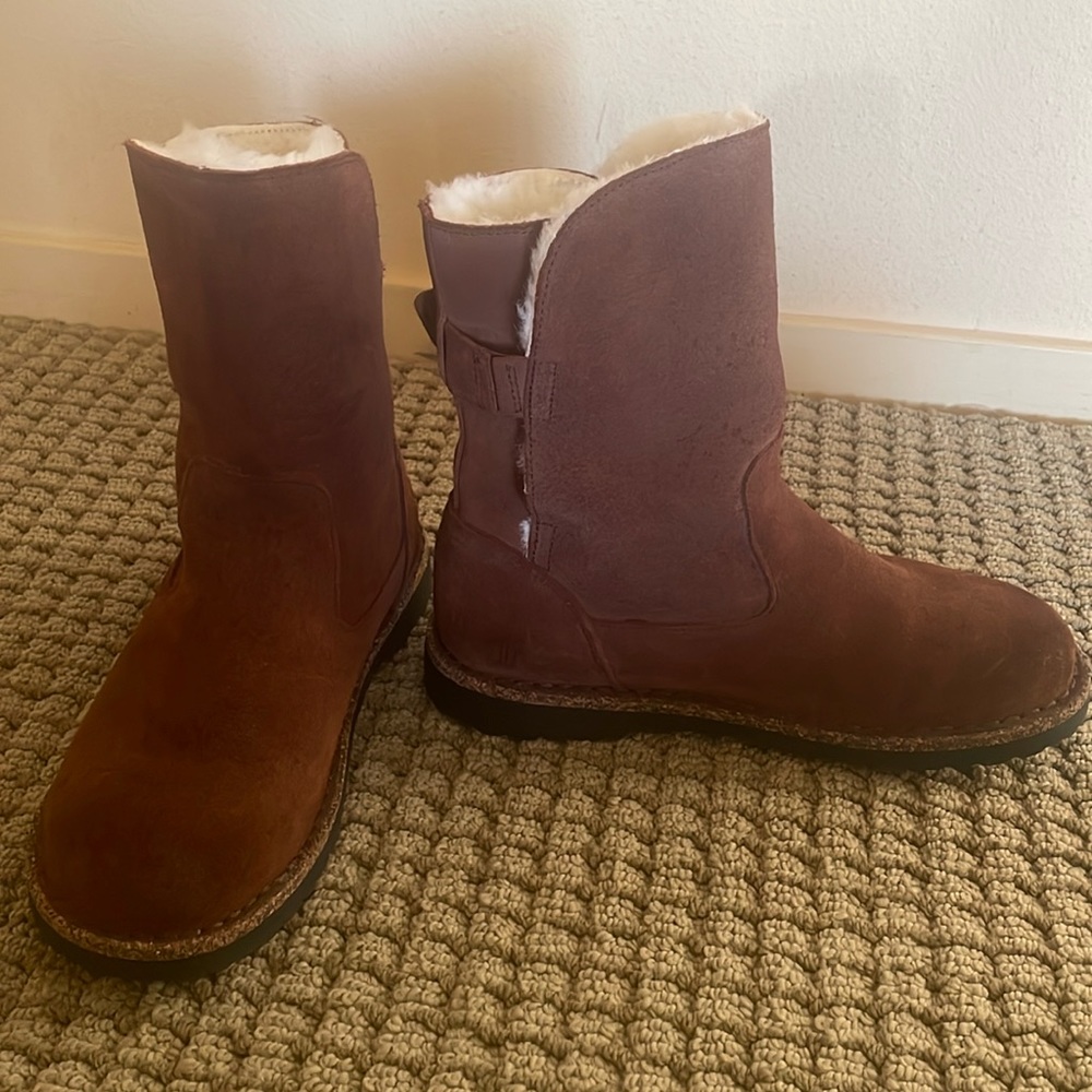 Birkenstock Uppsala Suede Leather Shearling Boots